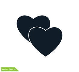 Heart icon vector logo design template