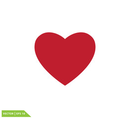 Heart icon vector logo design template