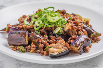 なすの肉みそ炒め