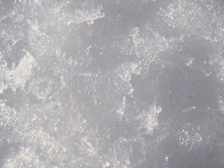 White snow and clear ice. Background