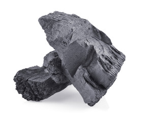 charcoal isolated on  white background.