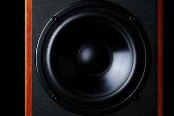 Big speaker on a black background