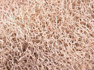 beautiful brown washcloth closeup. background
