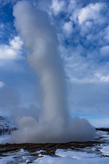 Strokkur Geyser in Iceland erupting