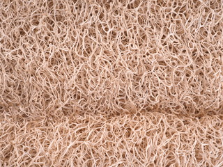 beautiful brown washcloth closeup. background