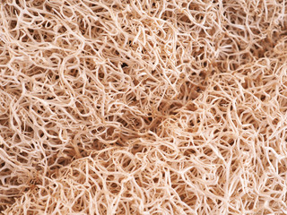 beautiful brown washcloth closeup. background
