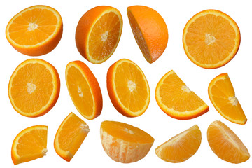 Set of oranges Isolated