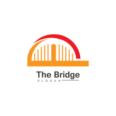 Business Bridge Logo Design Vector Icon Template design