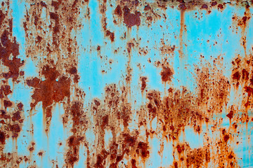 texture of rusty iron with peeling paint