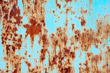 texture of rusty iron with peeling paint