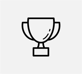 Trophy icon vector logo design template