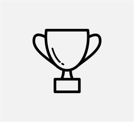 Trophy icon vector logo design template