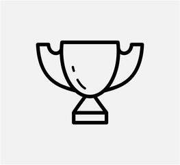 Trophy icon vector logo design template