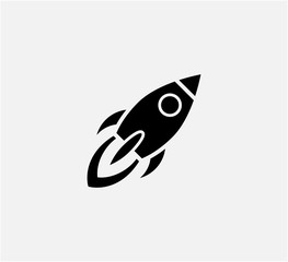 Rocket icon vector logo design template