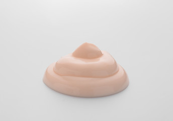 Fresh yogurt on white background