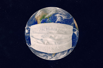 world health organization WHO declares an international emergency in connection with outbreak of new pneumonia caused by coronavirus covid-19 virus. Elements of this image furnished by NASA