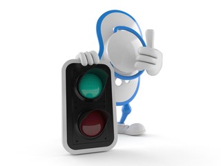 Baby dummy character with green light