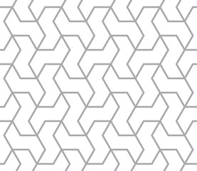 Abstract geometric pattern. A seamless vector background. White and grey ornament. Graphic modern pattern. Simple lattice graphic design.