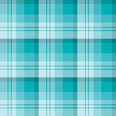 Seamless pattern in great water blue colors for plaid, fabric, textile, clothes, tablecloth and other things. Vector image.