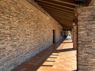 Fototapeta premium outdoor stone hallway