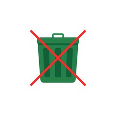 Don`t throw trash, Recycle bin sign icon isolated on white background