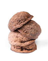 Empty walnut shells