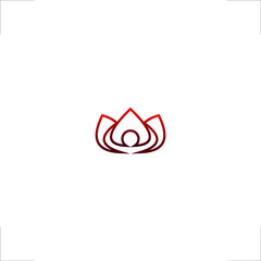 lotus logo flower health person design