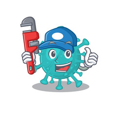 Smart Plumber corona zygote virus on cartoon character design