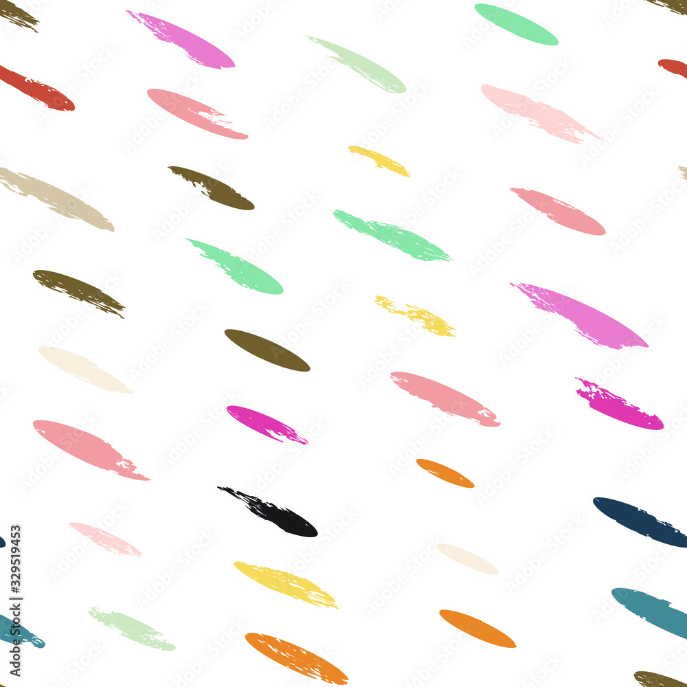 Poster vector confetti pattern. modern polka dot seamless background. pastel colored shapes with worn out t
