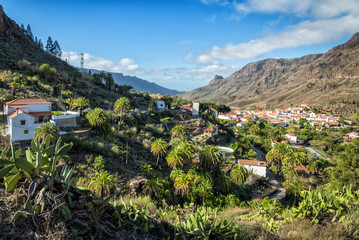 Fototapeta na wymiar Fataga mountain village - Gran Canaria