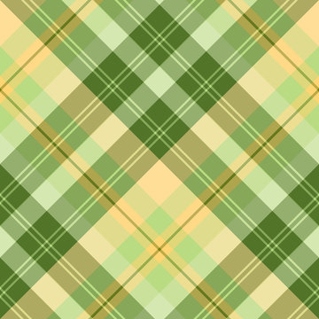 Seamless pattern in great cozy yellow and green colors for plaid, fabric, textile, clothes, tablecloth and other things. Vector image. 2