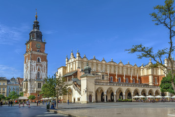Cloth Hall and  Town Hall Tower, Krakow, Poland