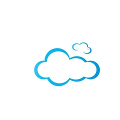 vector cloud technology logo template illustration