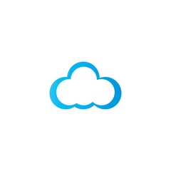vector cloud technology logo template illustration