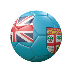 Fototapeta premium Soccer ball in flag colors isolated on white background. Fiji. 3D image