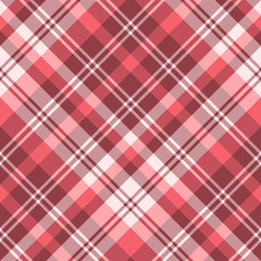 Seamless pattern in great light and dark red and light pink colors for plaid, fabric, textile, clothes, tablecloth and other things. Vector image. 2