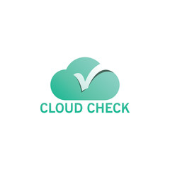 Cloud Check Logo Template Design