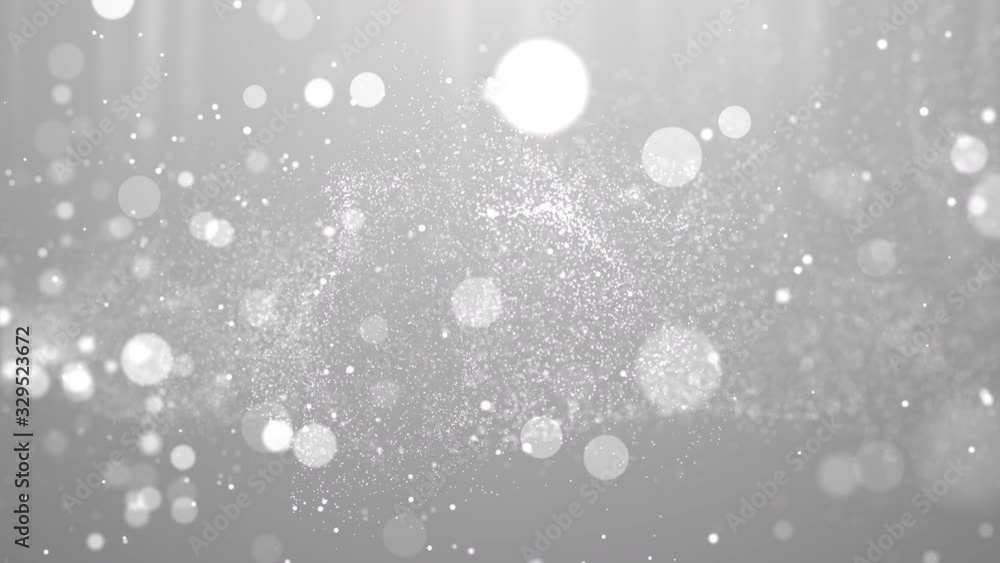Canvas Prints silver white abstract particle flow award presentation with glitter effect on dark simple elegant fl