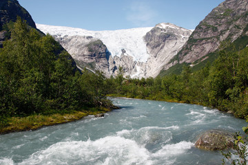 Naklejka na ściany i meble Borgefjell Glacier Norway