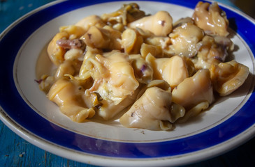 fresh black sea raps on a plate