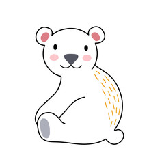 Fototapeta premium Cute cartoon animal vector illustration. Abstract icon for baby posters, art prints, fashion apparel or stickers.