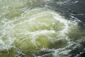 Bubbling stream of water