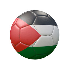 Obraz premium Soccer ball in flag colors isolated on white background. Palestine. 3D image