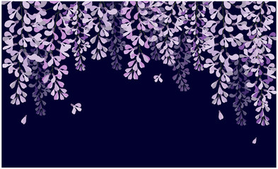 vector wisteria beautiful violet flower 