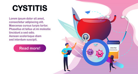 Human Bladder ,cystitis with flat style.EPS10