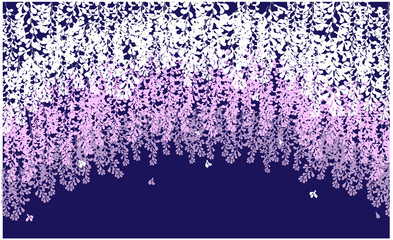 vector wisteria beautiful violet flower 