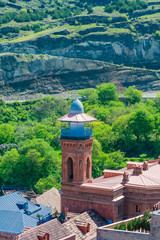 Fototapeta na wymiar View of Jumah Mosque in Abanotubani district in Tbilisi. Georgia