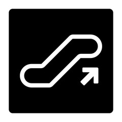 up escalator sign vector