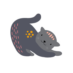 Cute cartoon animal vector illustration. Abstract icon for baby posters, art prints, fashion apparel or stickers.