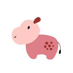 Cute cartoon animal vector illustration. Abstract icon for baby posters, art prints, fashion apparel or stickers.